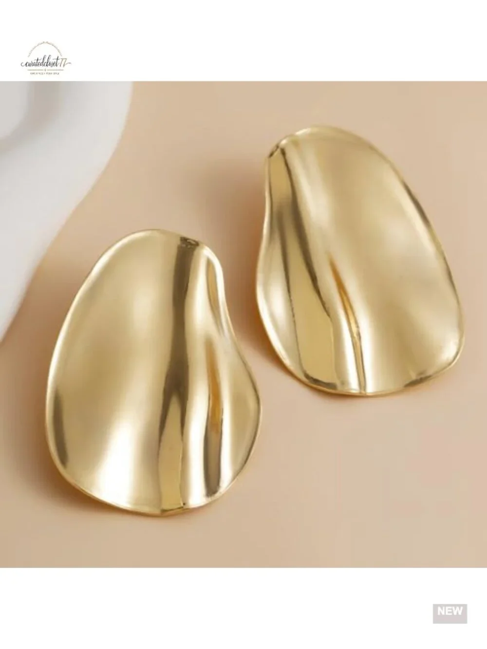 Exaggerated Chunky Teardrop Earrings, Geometric Statement Drop & Dangle Earrings
